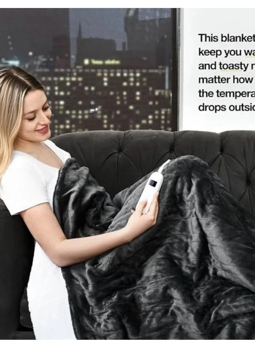 10 Level Heating Blanket Fast Electric Heated Throw Humanized Soft Flannel 50x60